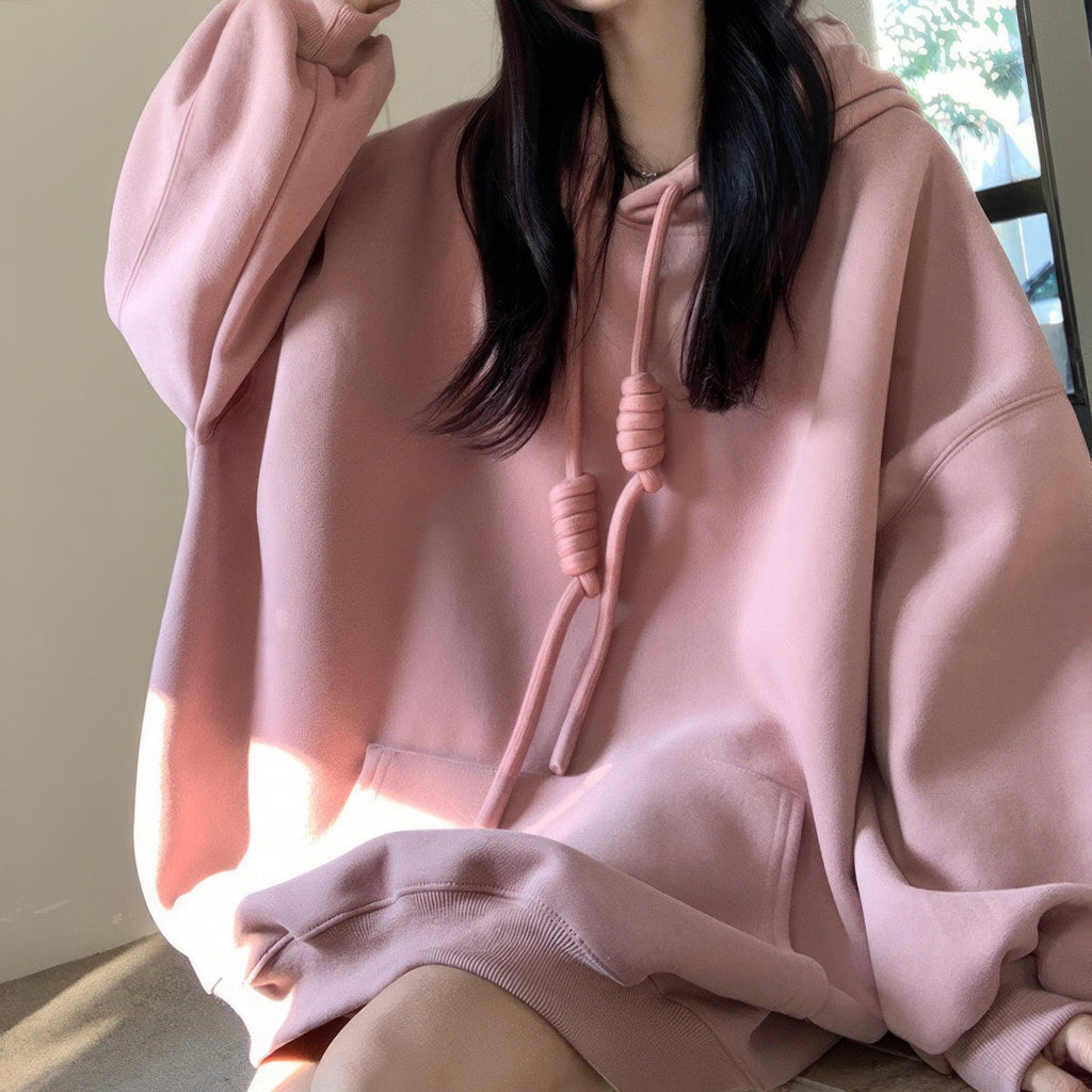 Casual Loose Fit Knot Hoodie