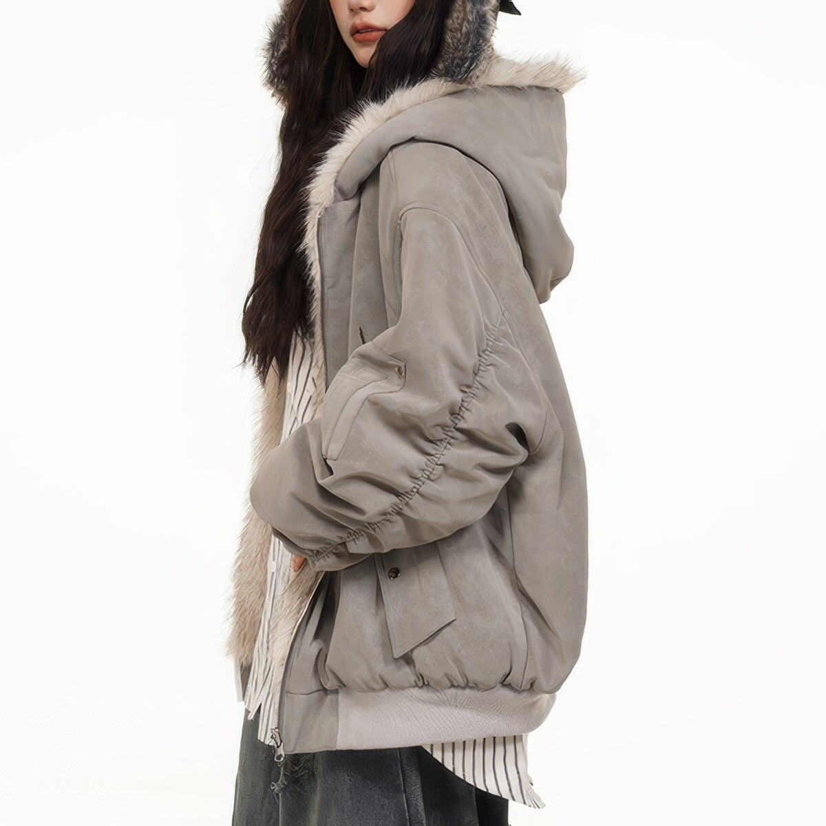 Cyber Angel Reversible Bomber Jacket