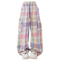 Soft Girl Plaid Cargo Pants