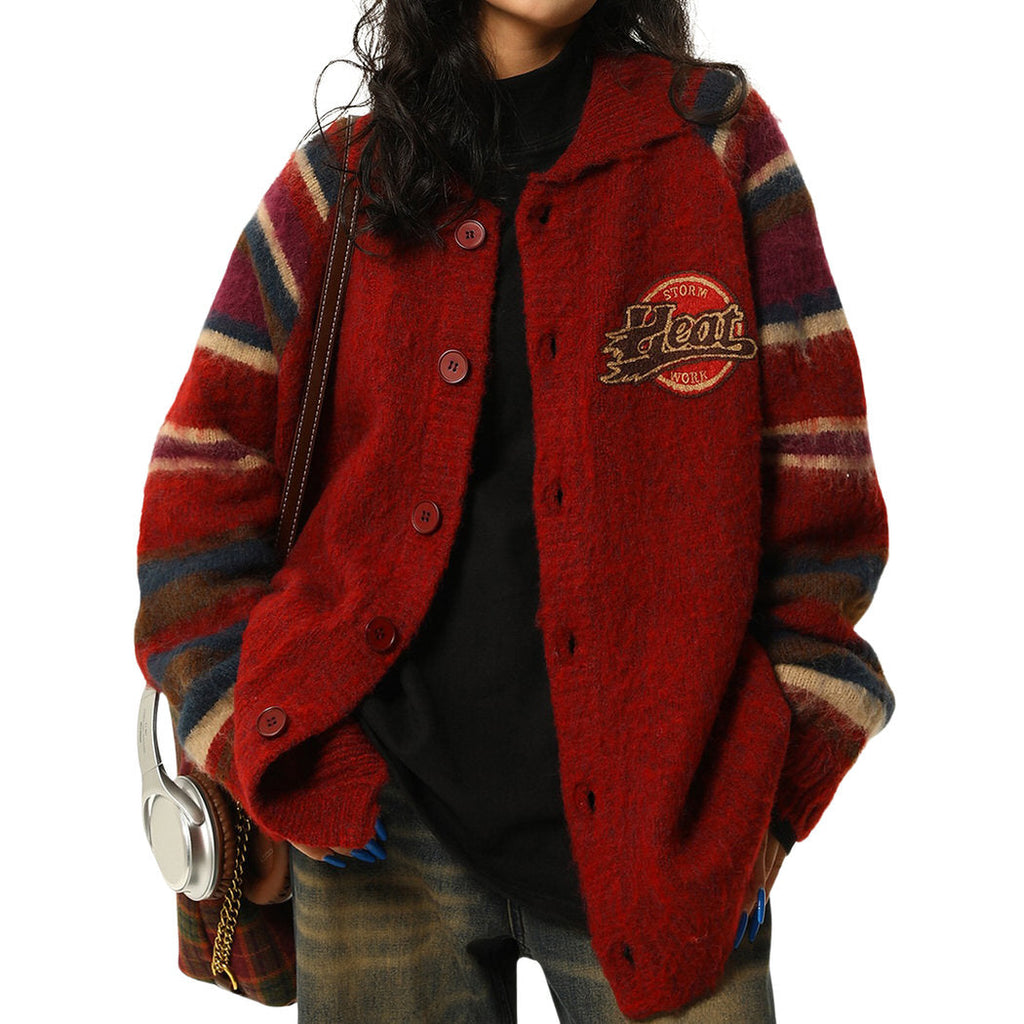 Preppy Style College Spirit Cardigan