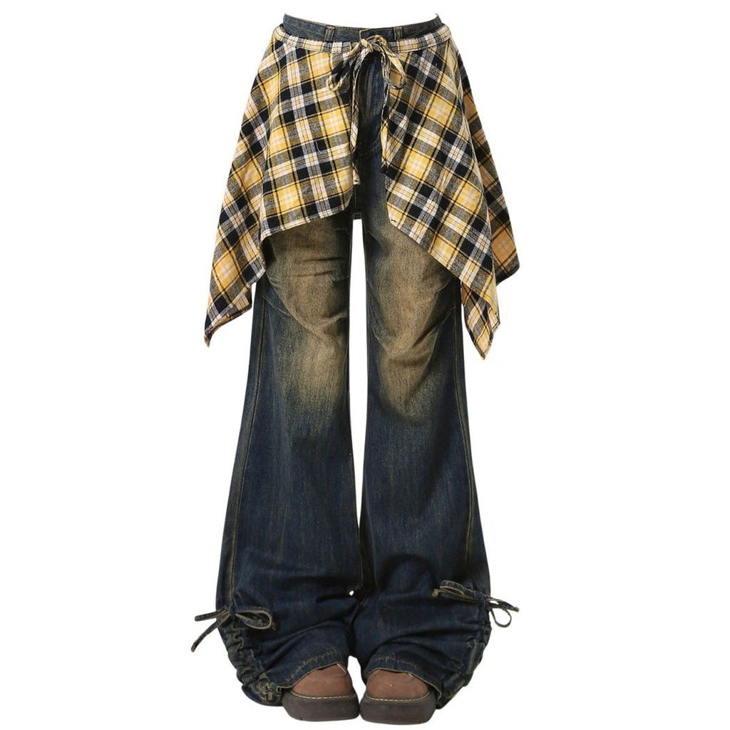Teenage Drama Shirt-Tied Baggy Jeans