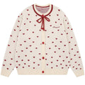Croissant Run Heart Cardigan