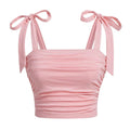 Soft Girl Bow Ties Top