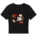 Apple Dog Fuzzy Graphic T-Shirt
