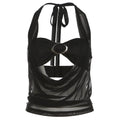 Midnight Sheer Halter Crop Top