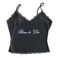 Born to Die Ribbed Lace Top