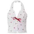 French Summer Cherry Halter Top