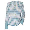 Campus Secrets Colorful Button Stripe Cardigan Top