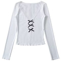 Coquette Aesthetic V-Neck Top