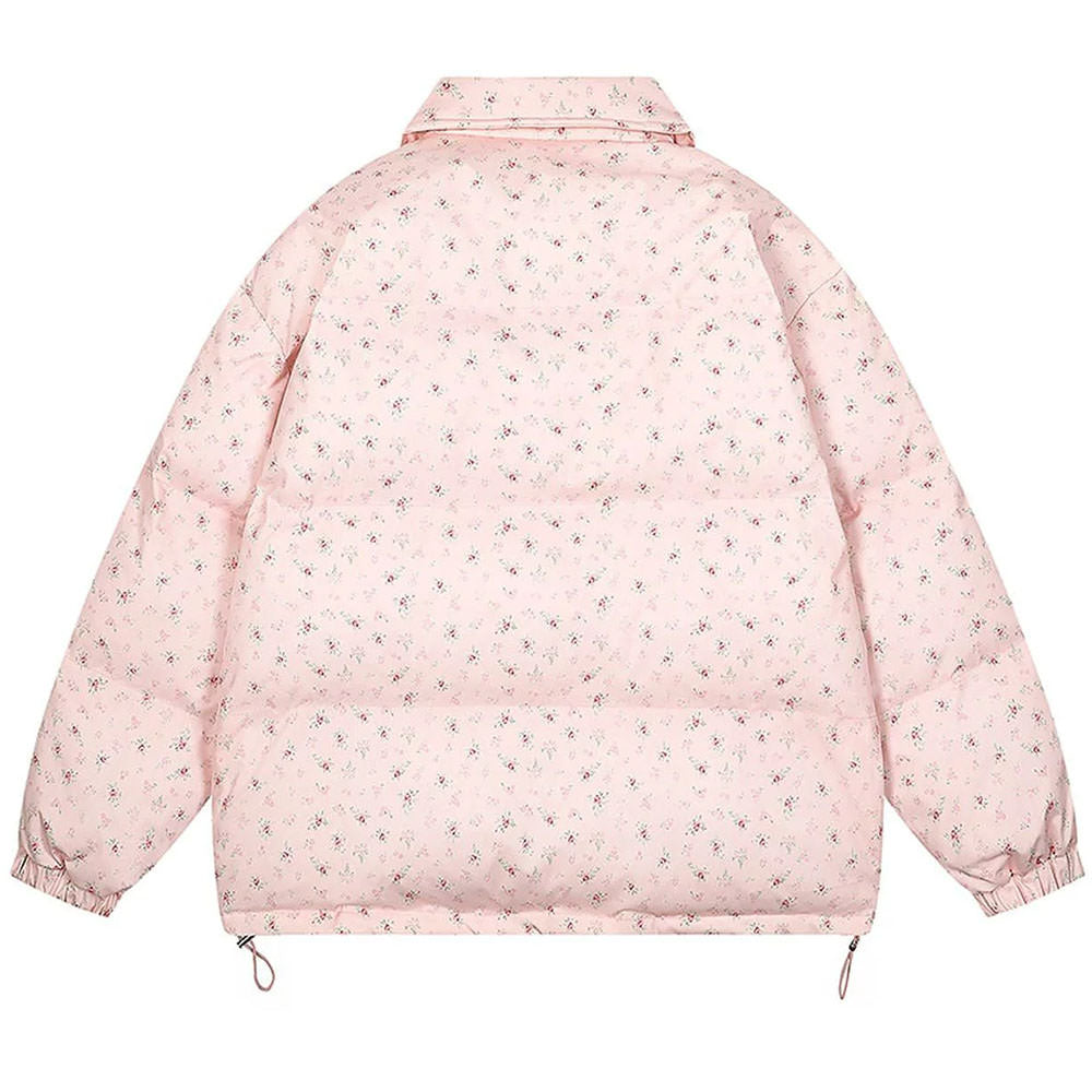 Cottagecore Cream Floral Padded Jacket