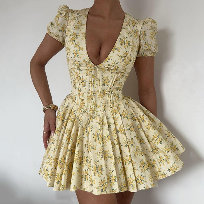 Sunny Afternoon Cottagecore Floral Dress