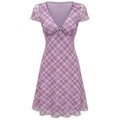 Cottage Summer Plaid Mini Dress