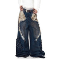 Model Behavior Distressed Wide-Leg Jeans