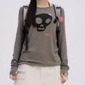 Emo Phase Skull Long Sleeve Top