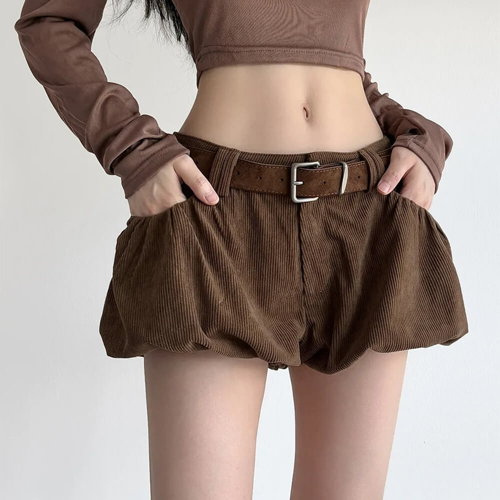 Espresso Days Corduroy Skirt