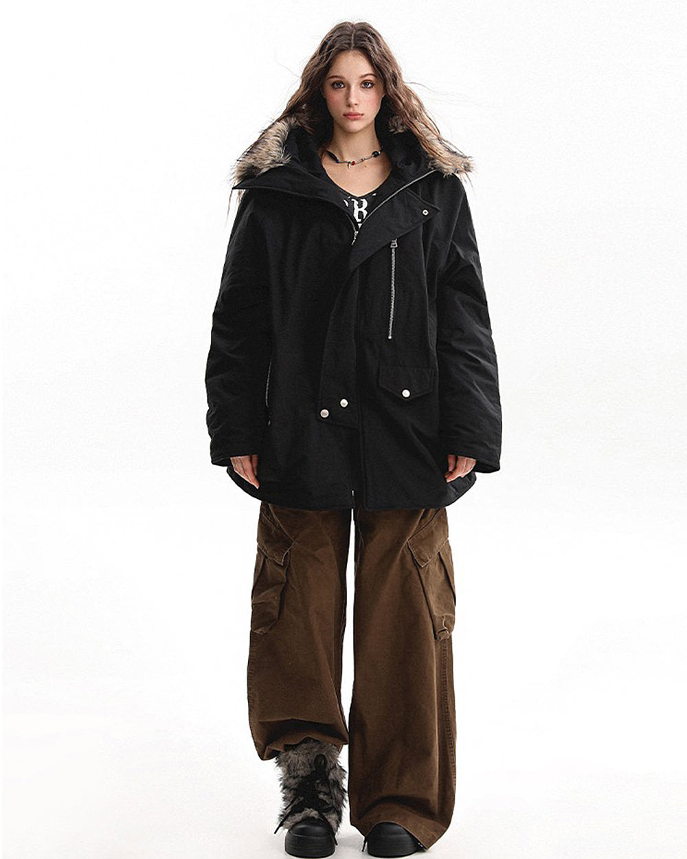 Bad Reputation Fur Trim Parka