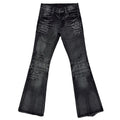 Grunge Distressed Flare Jeans