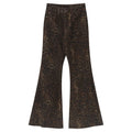 High-Waisted Leopard Flare Jeans