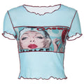 Paris Girl Mesh Y2K Baby Tee