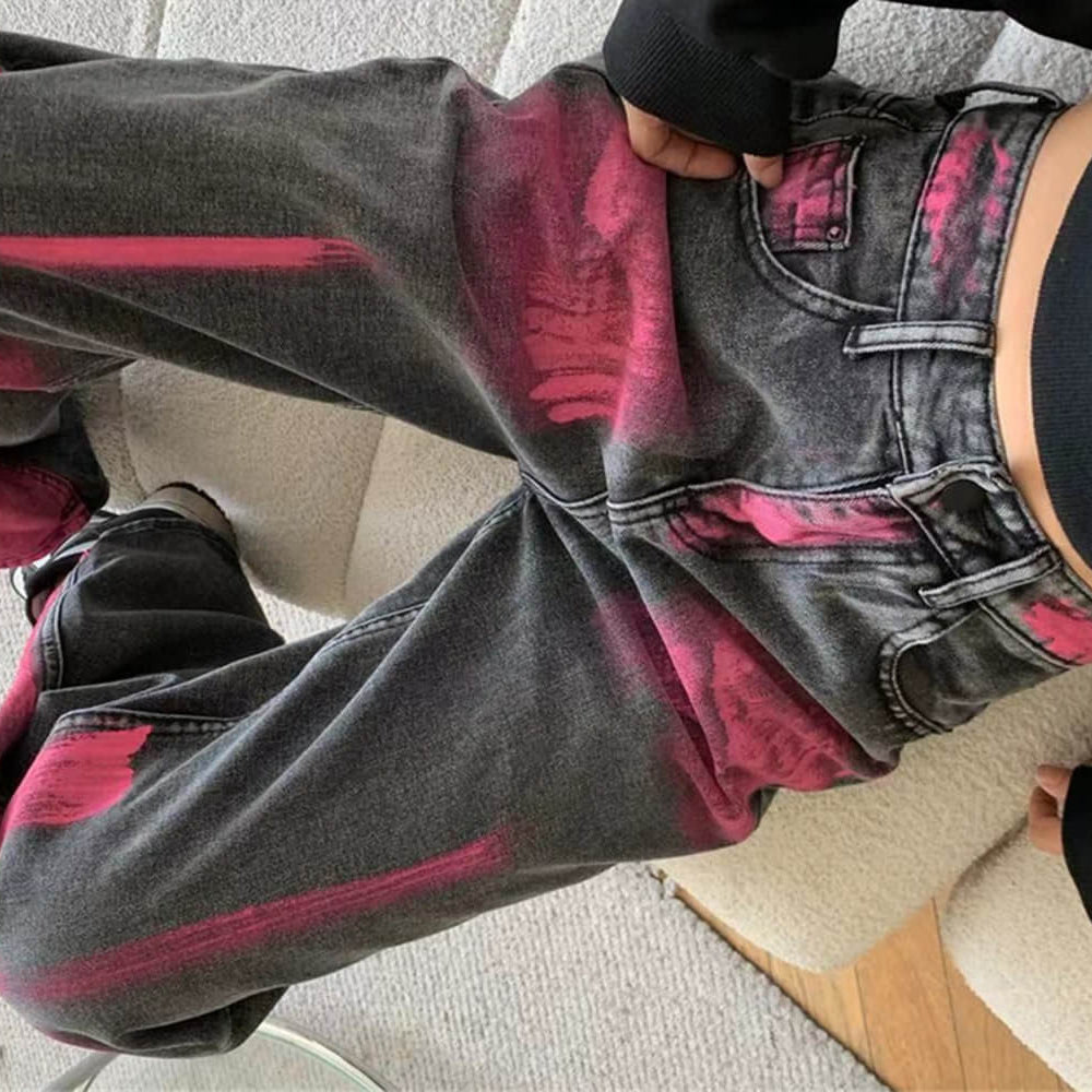 Teenage Crush Graffiti Baggy Jeans