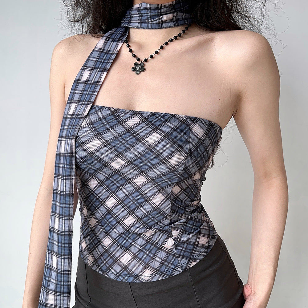 Gossip Goes Around Scarf Neck Top