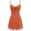Preppy Style Plaid Mini Dress