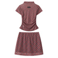 Preppy Plaid Mesh Top & Mini Skirt Set