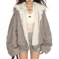 First Snow Reversible Fur Zip Jacket