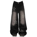 Rhinestone Star Wide Leg Jeans