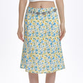 Spring Garden Floral Print Skirt