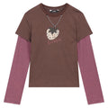 Strawberry Print Layered Tee