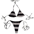 Toxic Girl Striped Bikini Set
