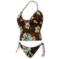 Tropical Flowers Coconut Girl Aesthetic Bikini Set
