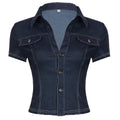 Y2K Denim Cropped Shirt