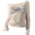 Y2K Lily Crochet Long Sleeve Top
