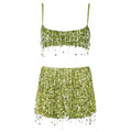 Y2K Sequin Bra Top + Mini Skirt Co-Ord